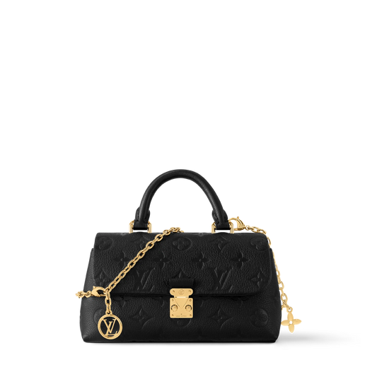Nano Madeleine Monogram Empreinte Leather Black Gold-Toned Hardware