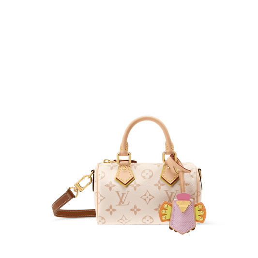 Women's Nano Speedy Monogram Dune Canvas Chain Wallet