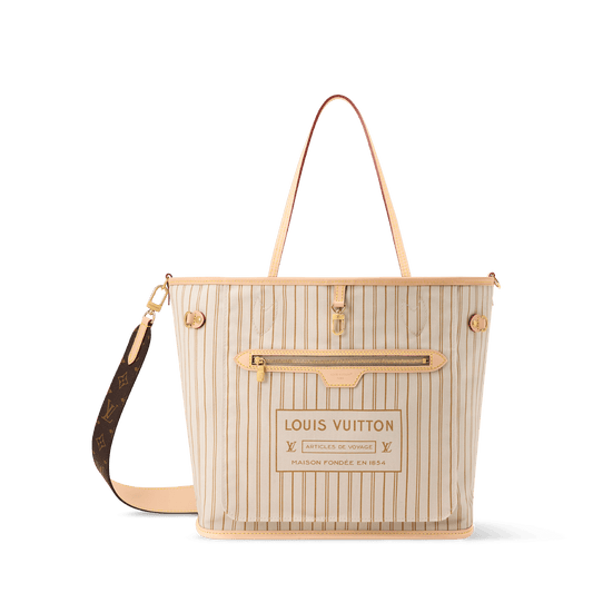 Women's Neverfull Bandoulière Inside Out MM Monogram Canvas Tote Bag M28407