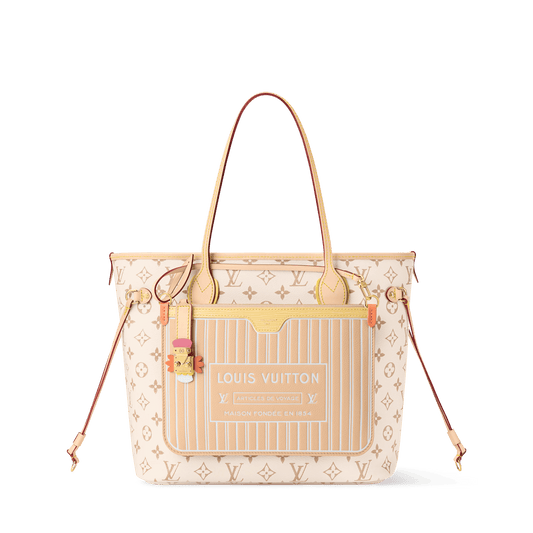 Women's Neverfull Inside Out MM Monogram Dune Canvas Tote Bag