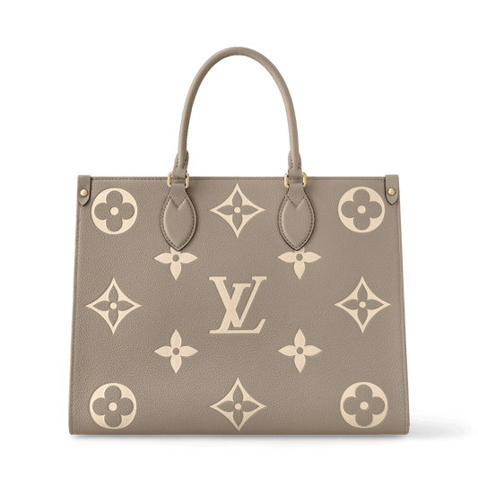 Women's OnTheGo MM Bicolor Monogram Empreinte Leather Tote Bag M45494