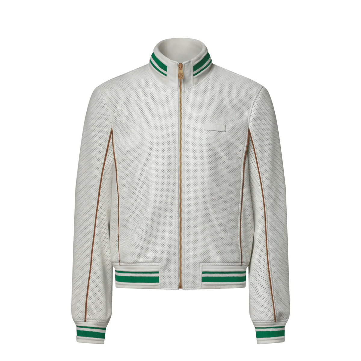 Men's Perforated Leather Tracktop