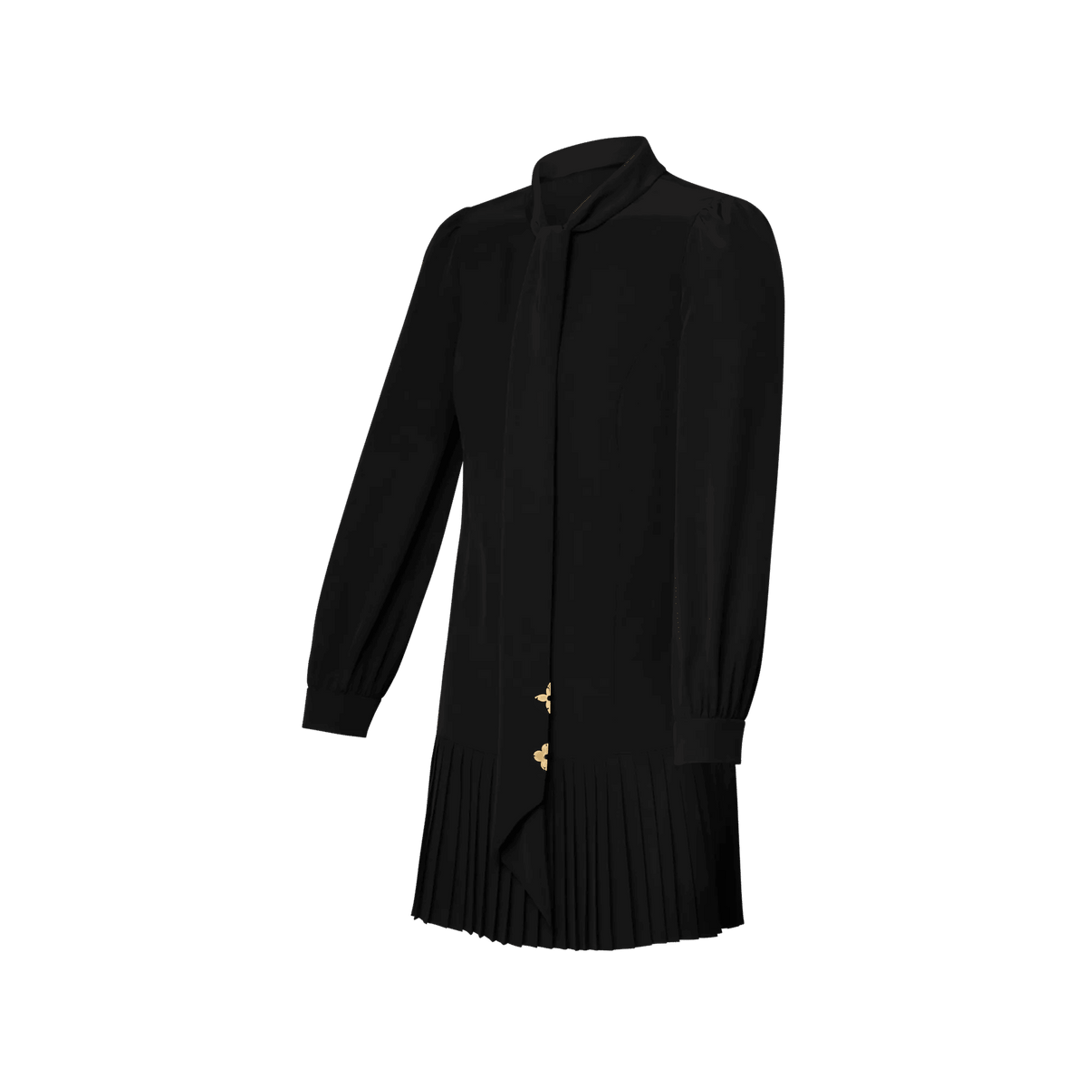 Women's Pleat Hem Lavalière Dress