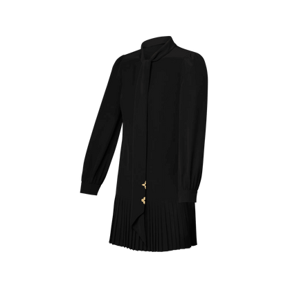 Women's Pleat Hem Lavalière Dress