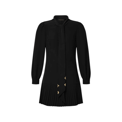 Women's Pleat Hem Lavalière Dress