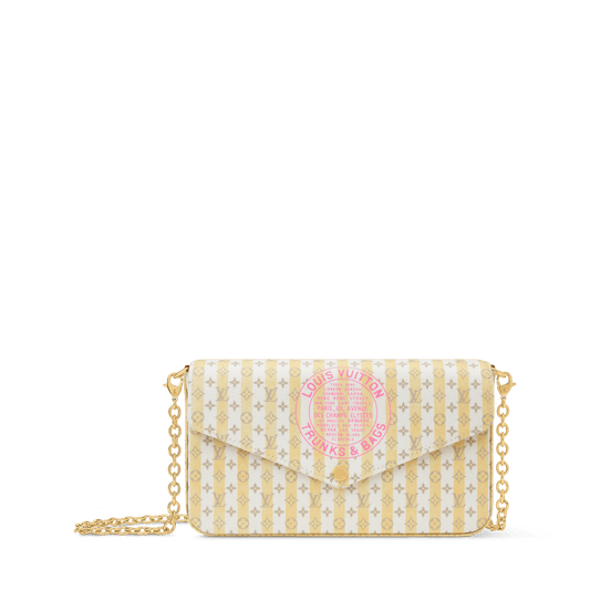 Pochette Félicie Minigram Coated Canvas LV Stamp Banana Gold-Toned Hardware