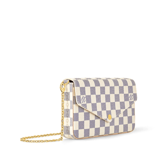 Women's Pochette Félicie Damier Azur Canvas Chain Wallet N40491