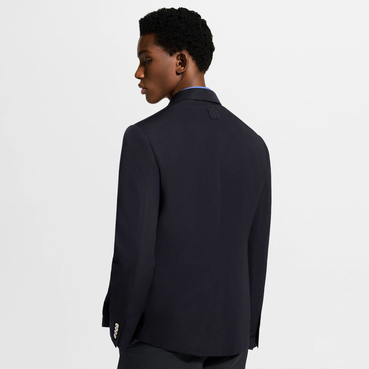 Men's Relaxed Wool-Linen Single-Breasted Jacket