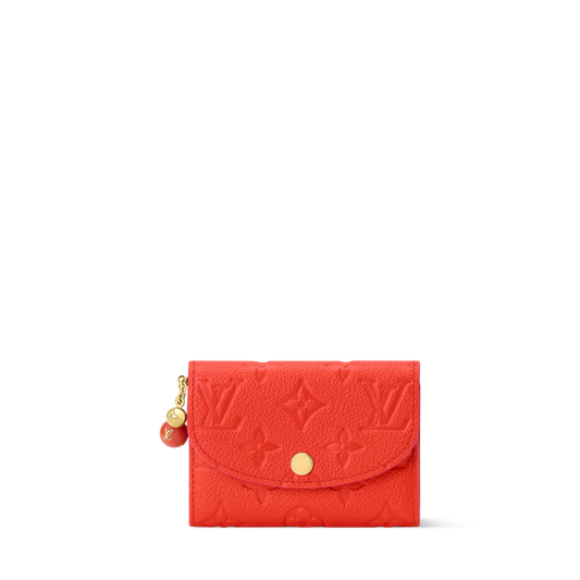 Rosalie Coin Purse Blood Orange Monogram Empreinte Leather Gold-Toned Hardware