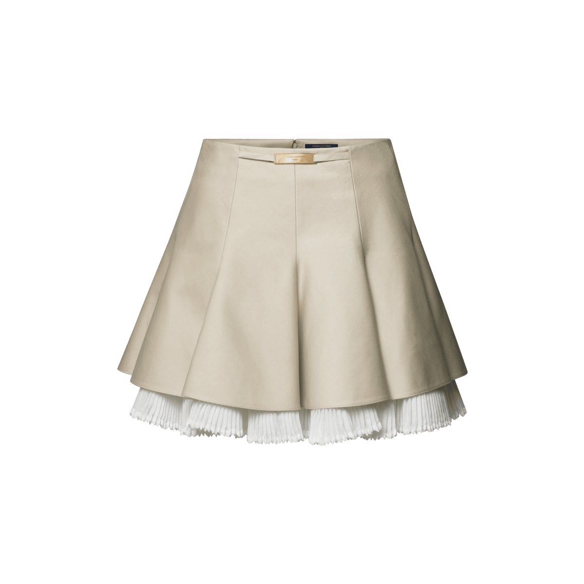 Women's Ruffle Trim Cotton Gabardine Mini Skirt