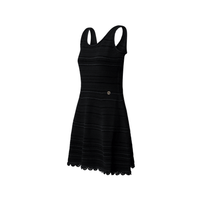 Women's Striped Knit Scoop Back Dress