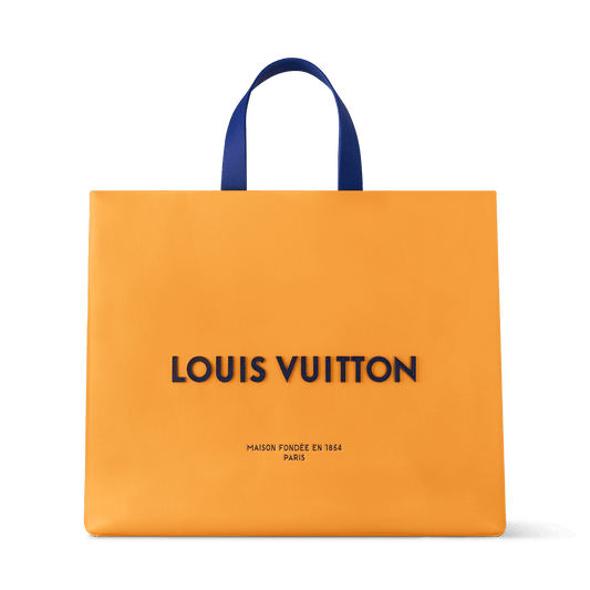 Men's Shopper Tote MM Calf Leather Saffron