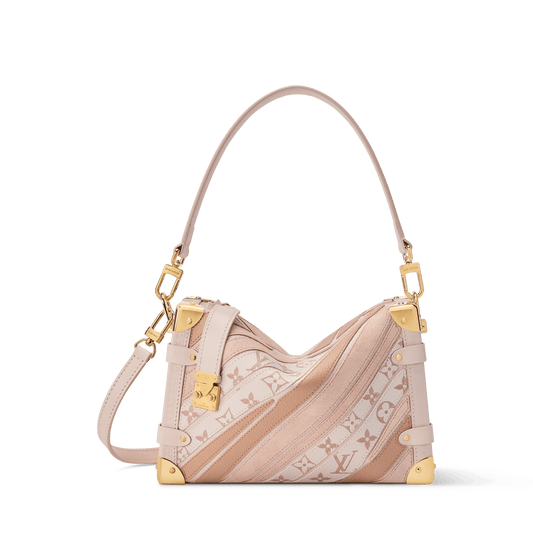 Women's Side Trunk MM Quartz Monogram Dune Canvas Crossbody Bag