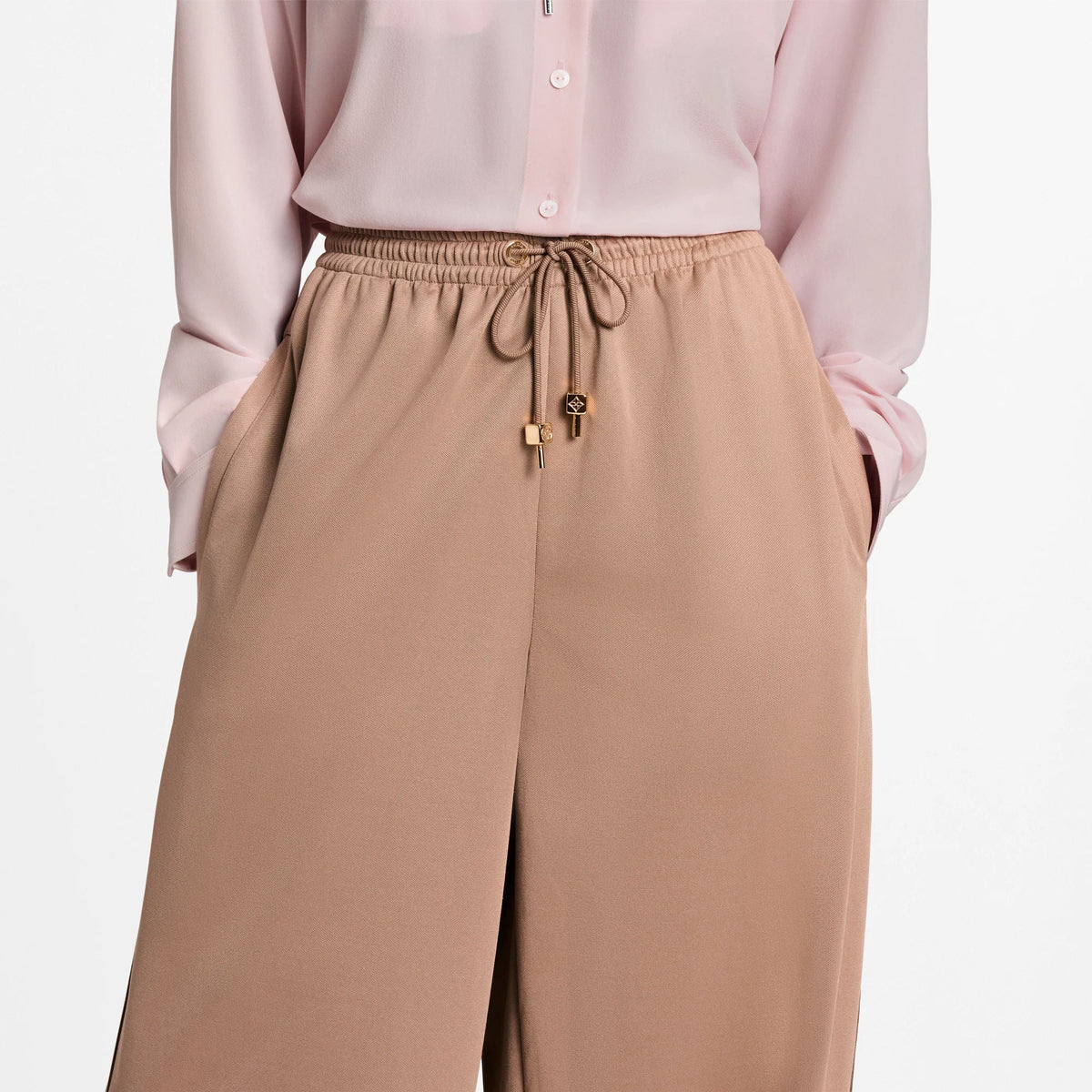 Women's Stripe Accent Wide-Leg Jogging Pants
