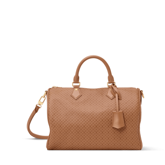 Women's Speedy Soft 30 Minigram Hazelnut Calfskin Tote Bag