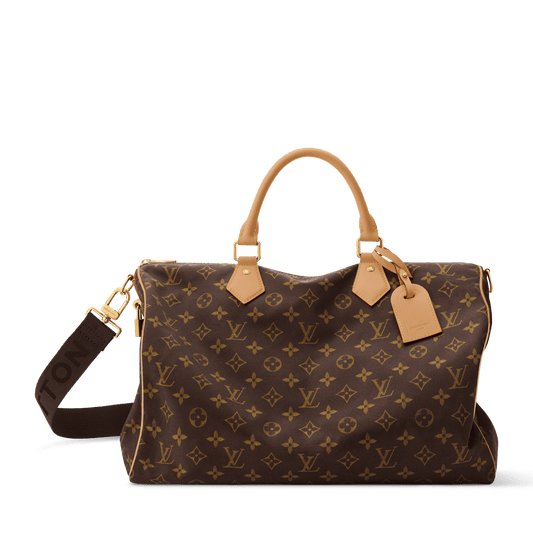Speedy 40 Bandoulière Monogram Silk Tech Gold-Toned Hardware