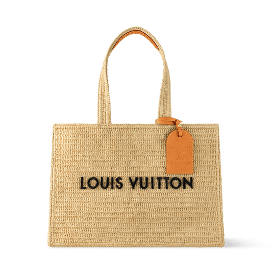 Summer Shopper Tote MM Raffia Natural Beige