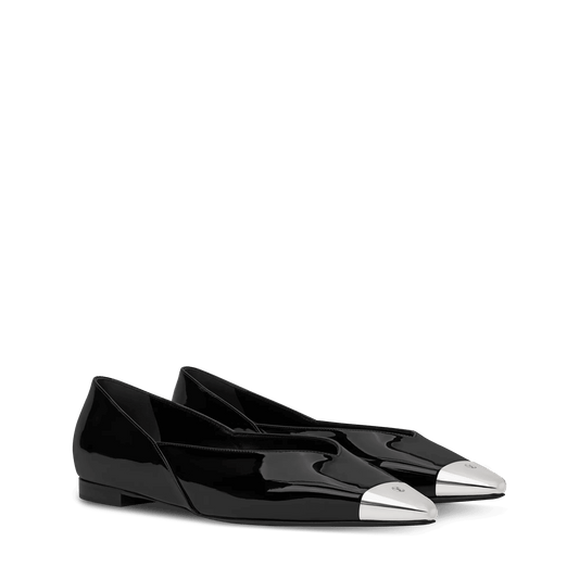Women's Urban Twist Ballerina Black Patent Calf Leather 1AJNW7