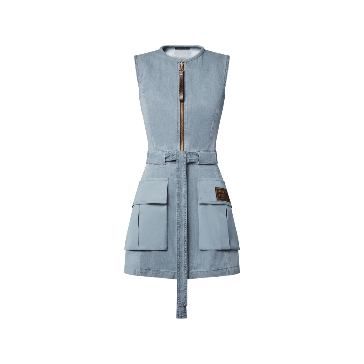Women's Utility Pocket Washed Denim Dress