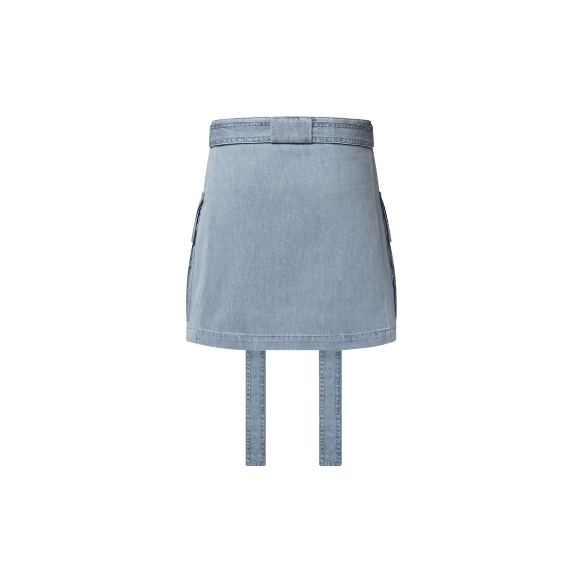 Women's Utility Pocket Washed Denim Skirt
