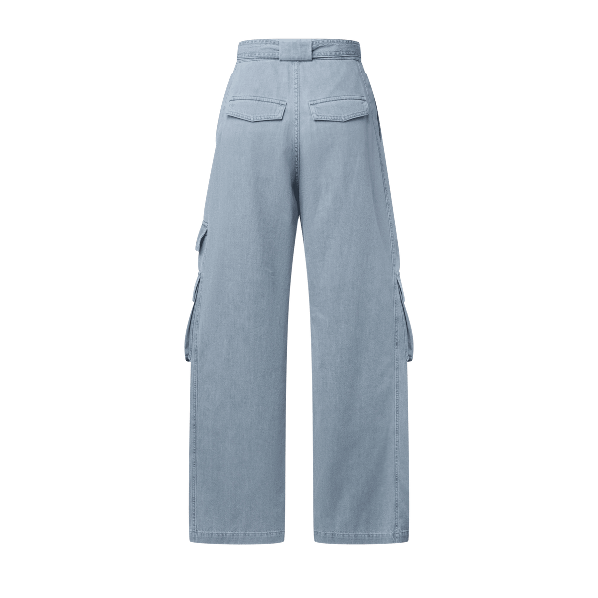 Women's Utility Pocket Washed Denim Jeans