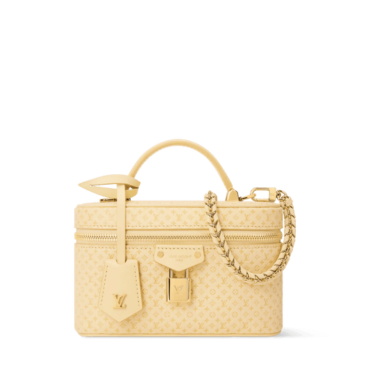 Women's Vanity Chain Pouch Banana Calfskin Leather Chain Wallet M29051