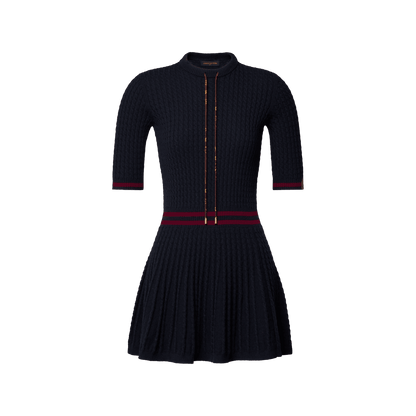 Women's Varsity Stripe Cable Knit Dress