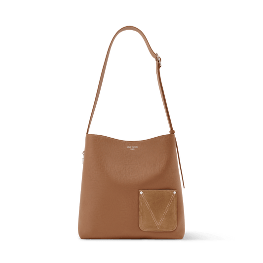 Men's Verso Hobo LV Touch Calfskin Leather Tan