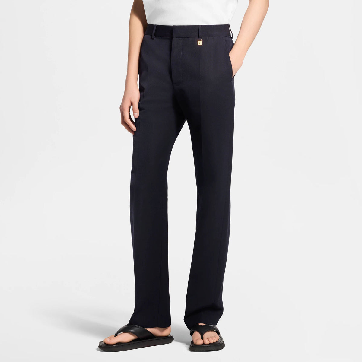 Men's Wool-Linen Cigarette Pants