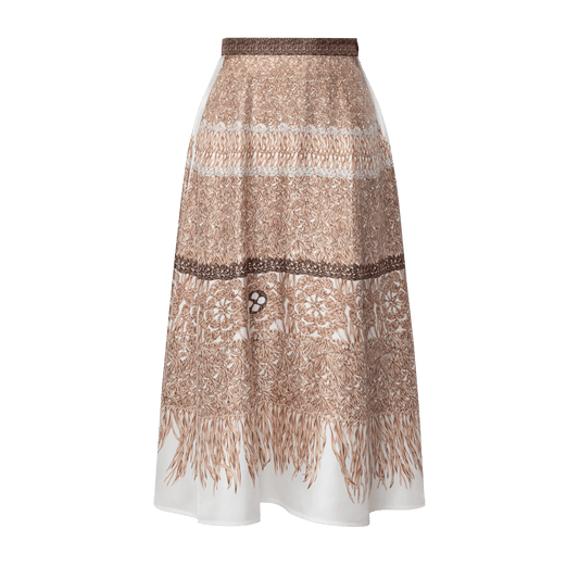 Women's Woven Print Fluid Skirt