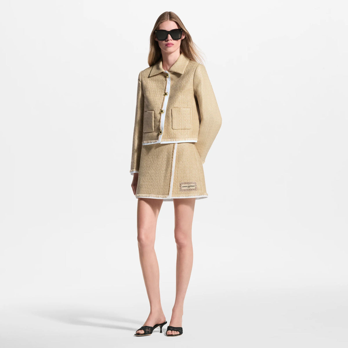 Women's Woven-Effect Tweed Mini Skirt