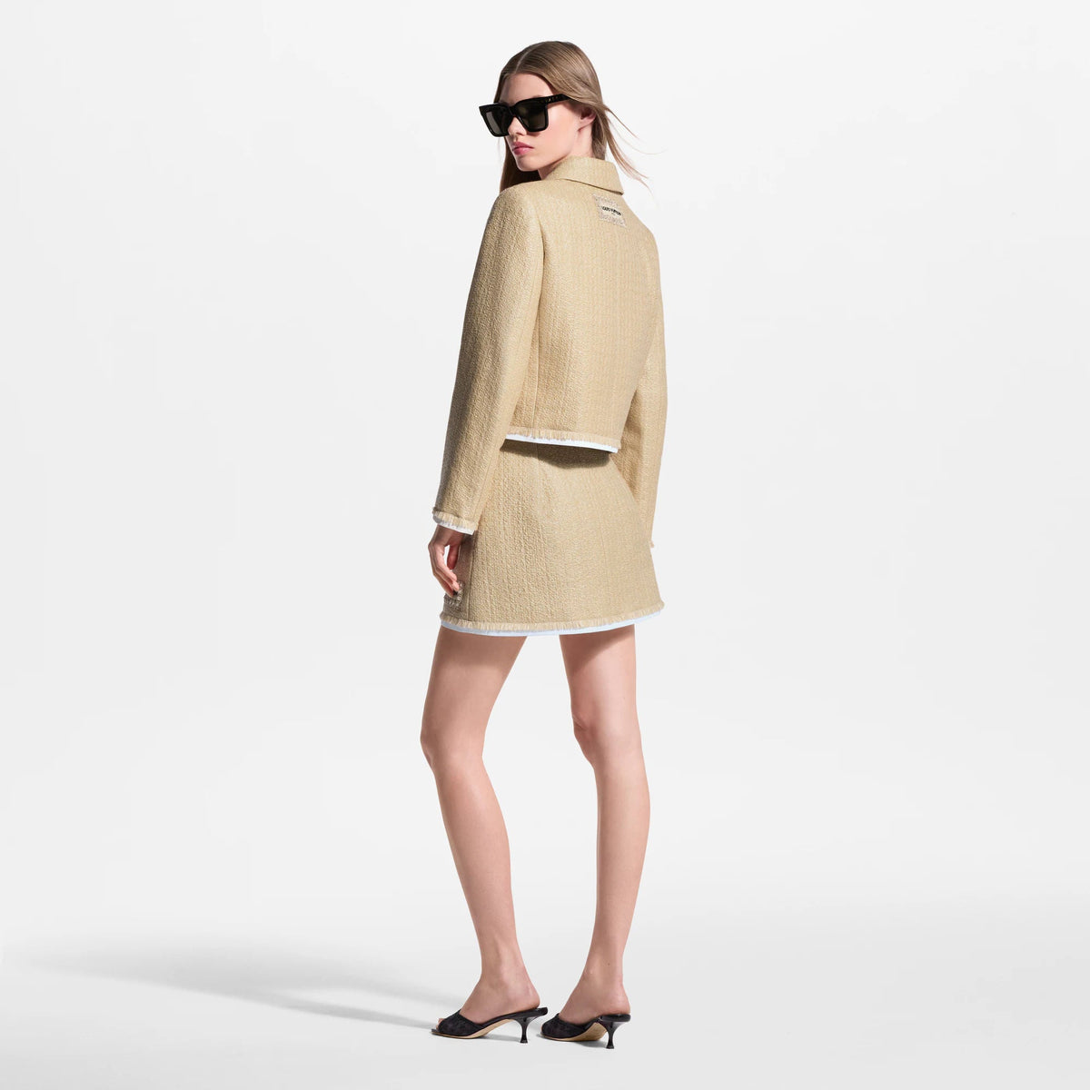 Women's Woven-Effect Tweed Mini Skirt