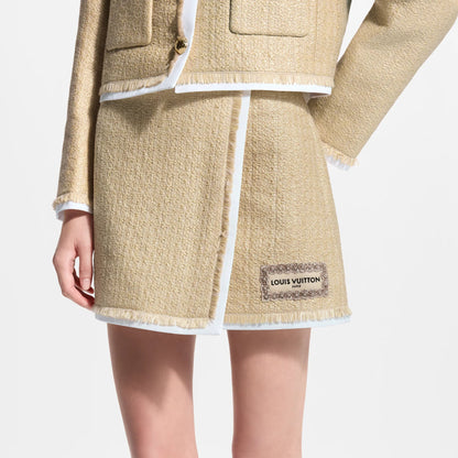 Women's Woven-Effect Tweed Mini Skirt