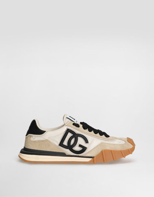 DG Athletic Fabric Sneakers with Leather Accents Made in Italy