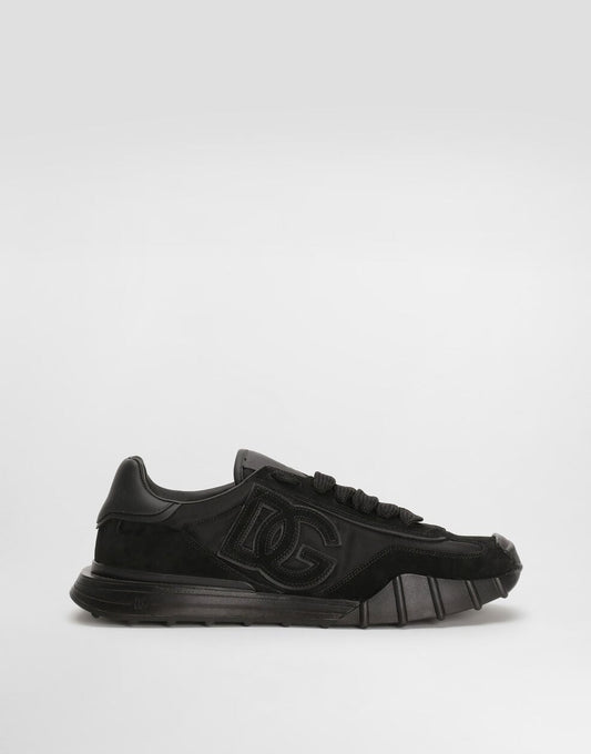 DG Athletic Sneakers in Fabric and Calfskin Black