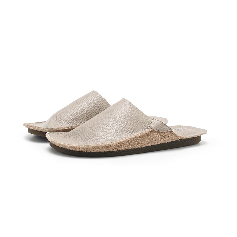 Premium Soft Leather Slip-On Mules 10 Color Comfortable Casual Flat Summer Slippers