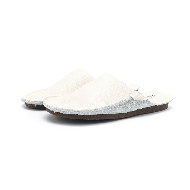 Premium Soft Leather Slip-On Mules 10 Color Comfortable Casual Flat Summer Slippers