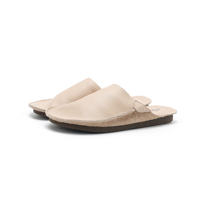 Premium Soft Leather Slip-On Mules 10 Color Comfortable Casual Flat Summer Slippers