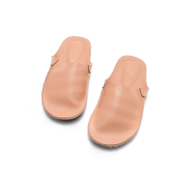 Premium Soft Leather Slip-On Mules 10 Color Comfortable Casual Flat Summer Slippers