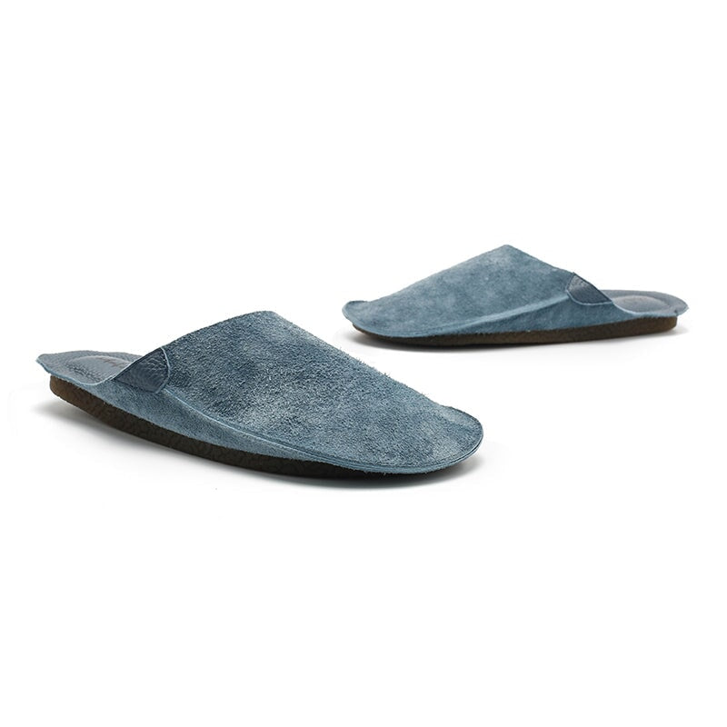 Premium Soft Leather Slip-On Mules Summer Slippers Comfortable Casual Flat Shoes in 10 Colors