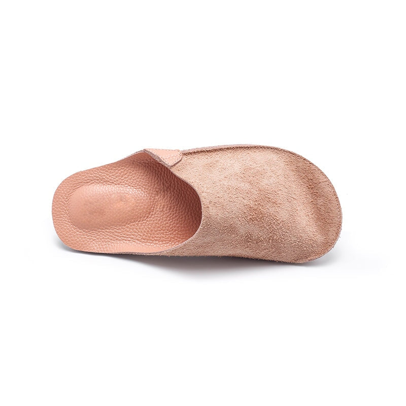 Premium Soft Leather Slip-On Mules Summer Slippers Comfortable Casual Flat Shoes in 10 Colors