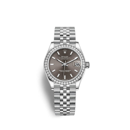 Datejust 31, Oystersteel, 18kt White Gold and diamonds, Ref# 278384RBR-0020