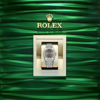 Datejust 31, Oystersteel, 18kt White Gold and diamonds, Ref# 278384RBR-0020