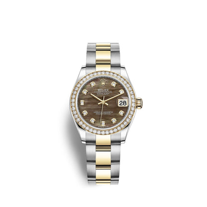 Datejust 31, Oystersteel, 18kt Yellow Gold and diamonds, Ref# 278383RBR-0023