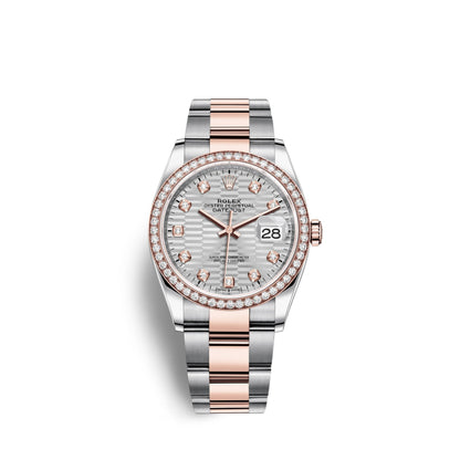 Datejust 36mm, Oystersteel and 18k Everose Gold, Ref# 126281rbr-0028