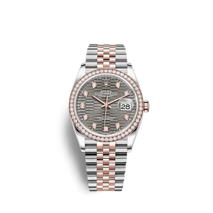 Datejust 36mm, Oystersteel and 18k Everose Gold, Ref# 126281rbr-0029