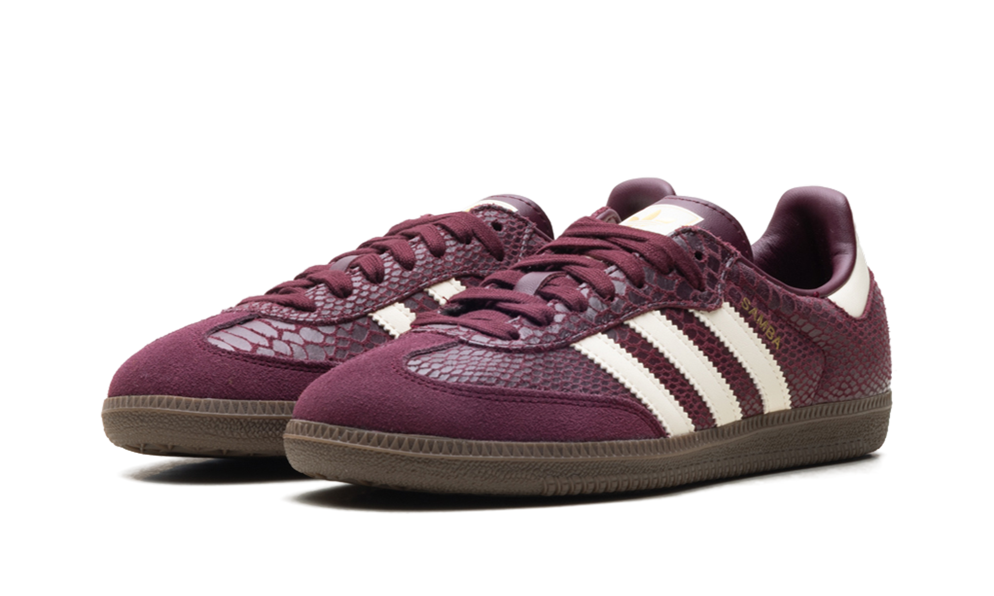 Samba OG Women "Snakeskin Maroon Cream White"