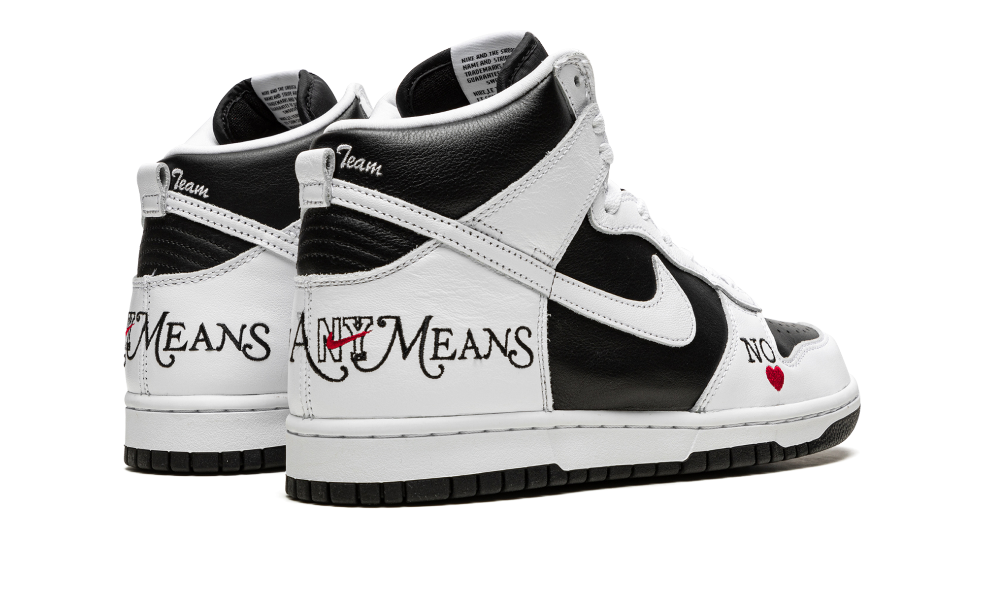 Sb Dunk High "Supreme - By Any Means - White/black"