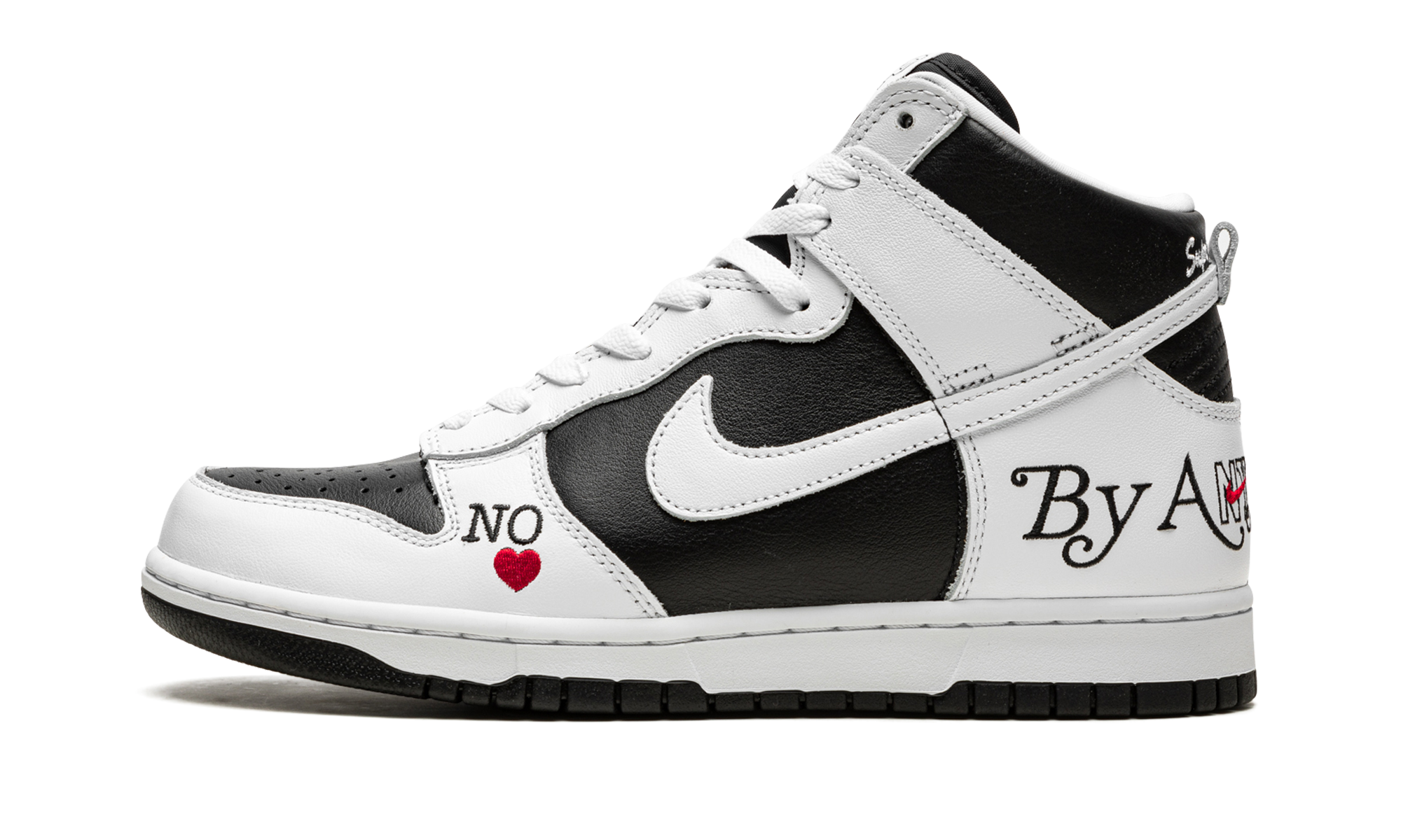 Sb Dunk High "Supreme - By Any Means - White/black"