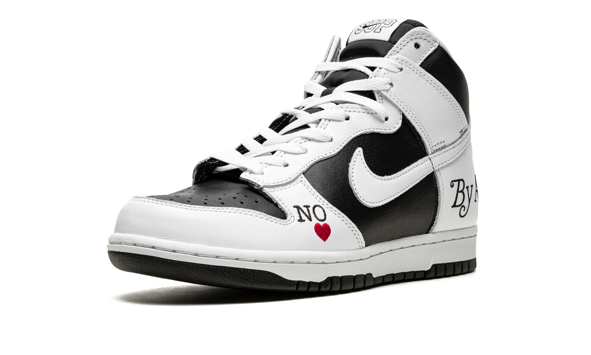 Sb Dunk High "Supreme - By Any Means - White/black"